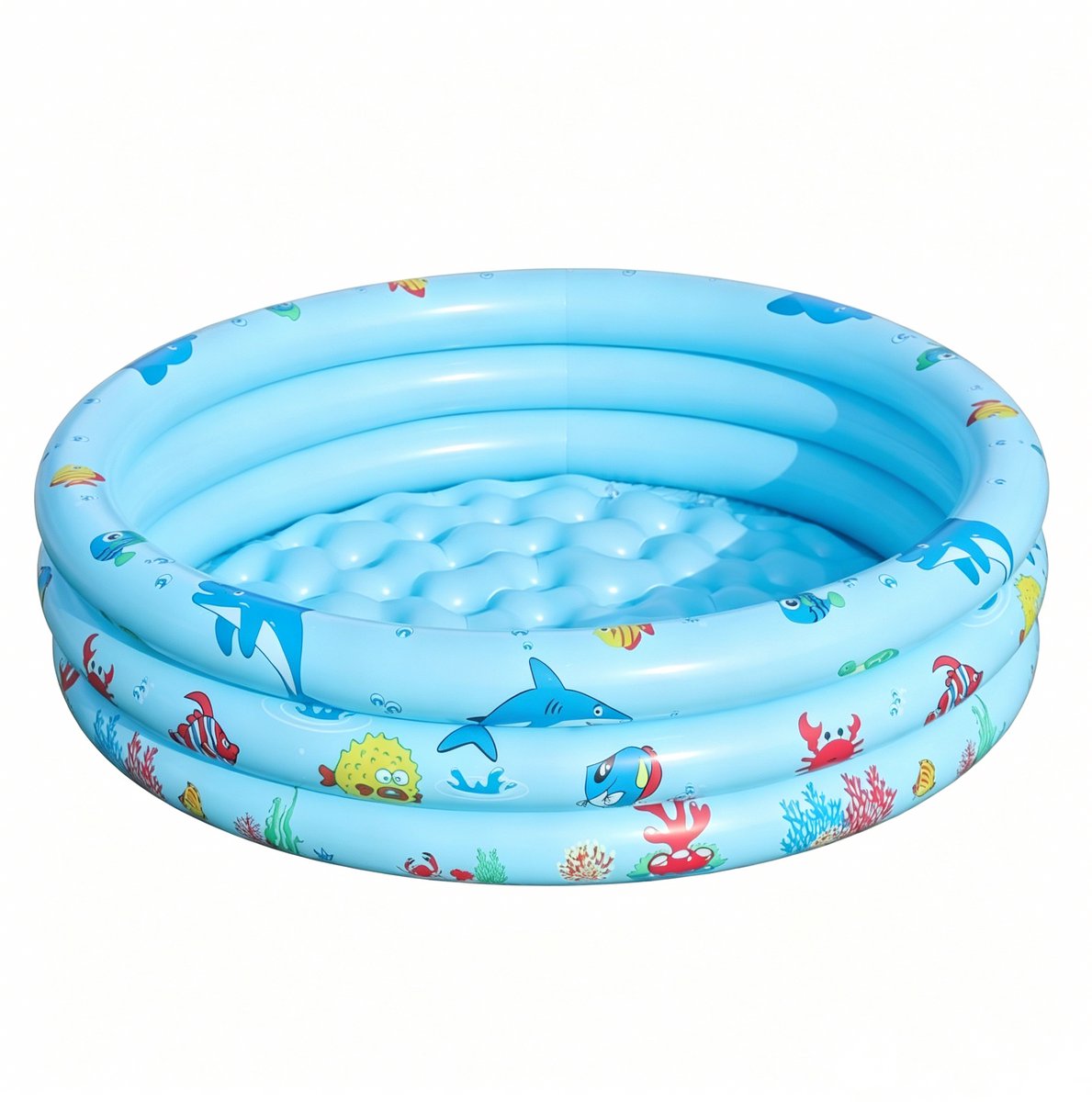 Zwembaden - Opblaasbare zwembaden - Opzetzwembaden - Opzetzwembad - Opzetzwembad Set - 80×22cm - Klein Babybadje & Balbak voor Binnen en Buiten - Blauw