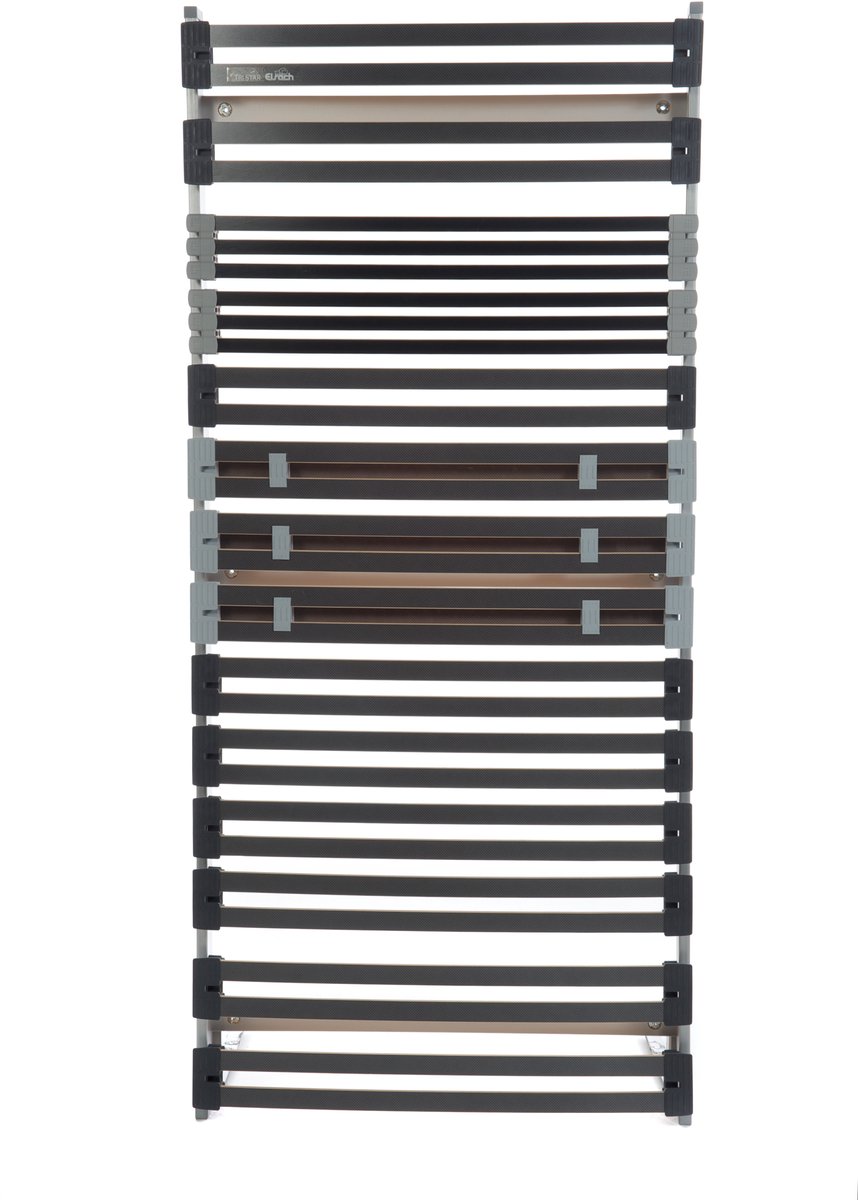 Elsach Bedding Lattenbodem Elsach Tristar – 33 Veerlatten – 5 Ergonomische Comfortzones – Verstelbare Heupzone Grijs, antraciet, carbon
