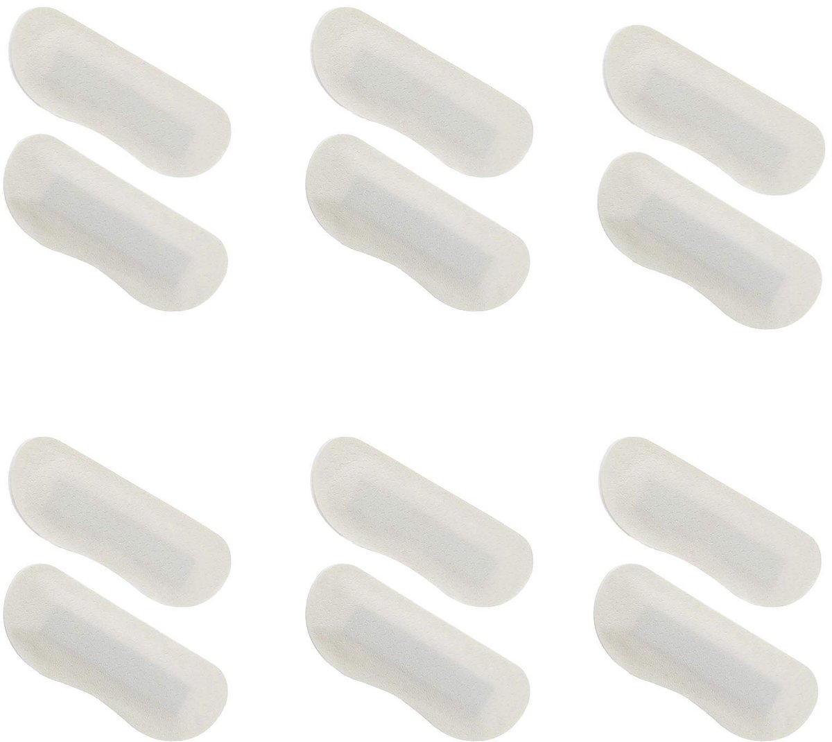 Dailygoods- Inlegzolen Zacht Kunstleer - 6 Paar - Hiel Snugs - Voetverzorging - Antislip - Comfortabele Padding - 10 cm x 5 cm - Schoenpads