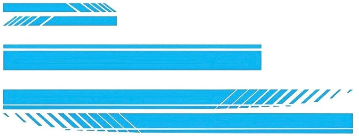 Dailygoods- Autosticker 5-delige set - Racestickers - Stripestickers - Auto-accessoires - PVC materiaal - Zwart/Wit/Rood/Blauw/Geel - Autobelettering