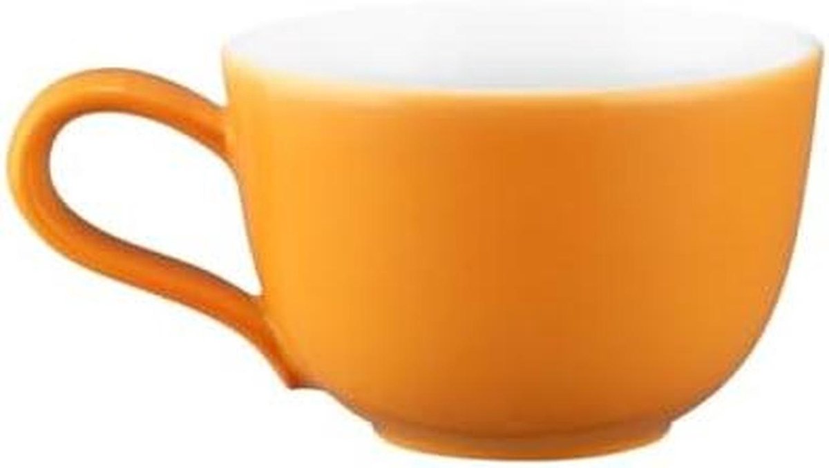 Espresso Kopje - Mokje Mok - Koffie Moment - Hoge Kwaliteit Porselein - 90 ml - Oranje