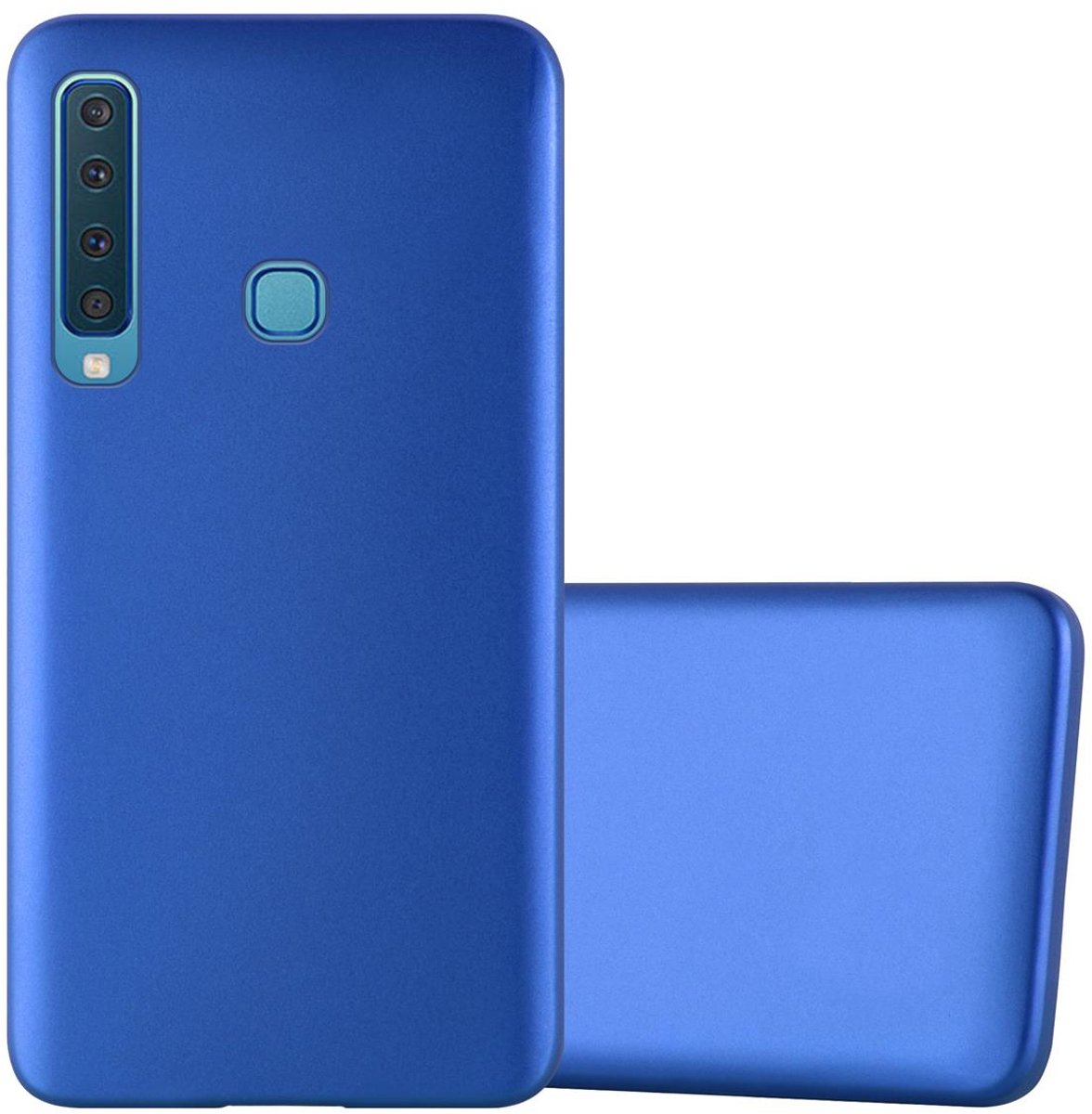 Cadorabo Hoesje geschikt voor Samsung Galaxy A9 2018 in METAAL BLAUW - Beschermhoes gemaakt van flexibel TPU silicone Case Cover