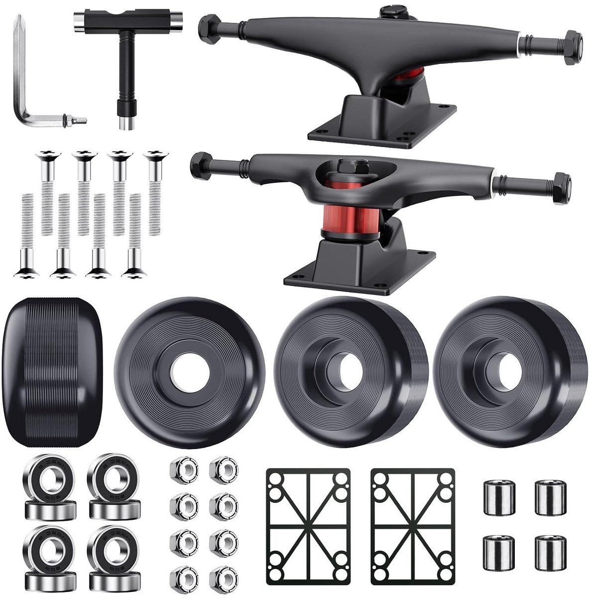 Skateboard Onderdelen Set Beginner Skateboard Kit Zelf Skateboard Bouwen Hoge Precisie Lagers 52mm Wielen