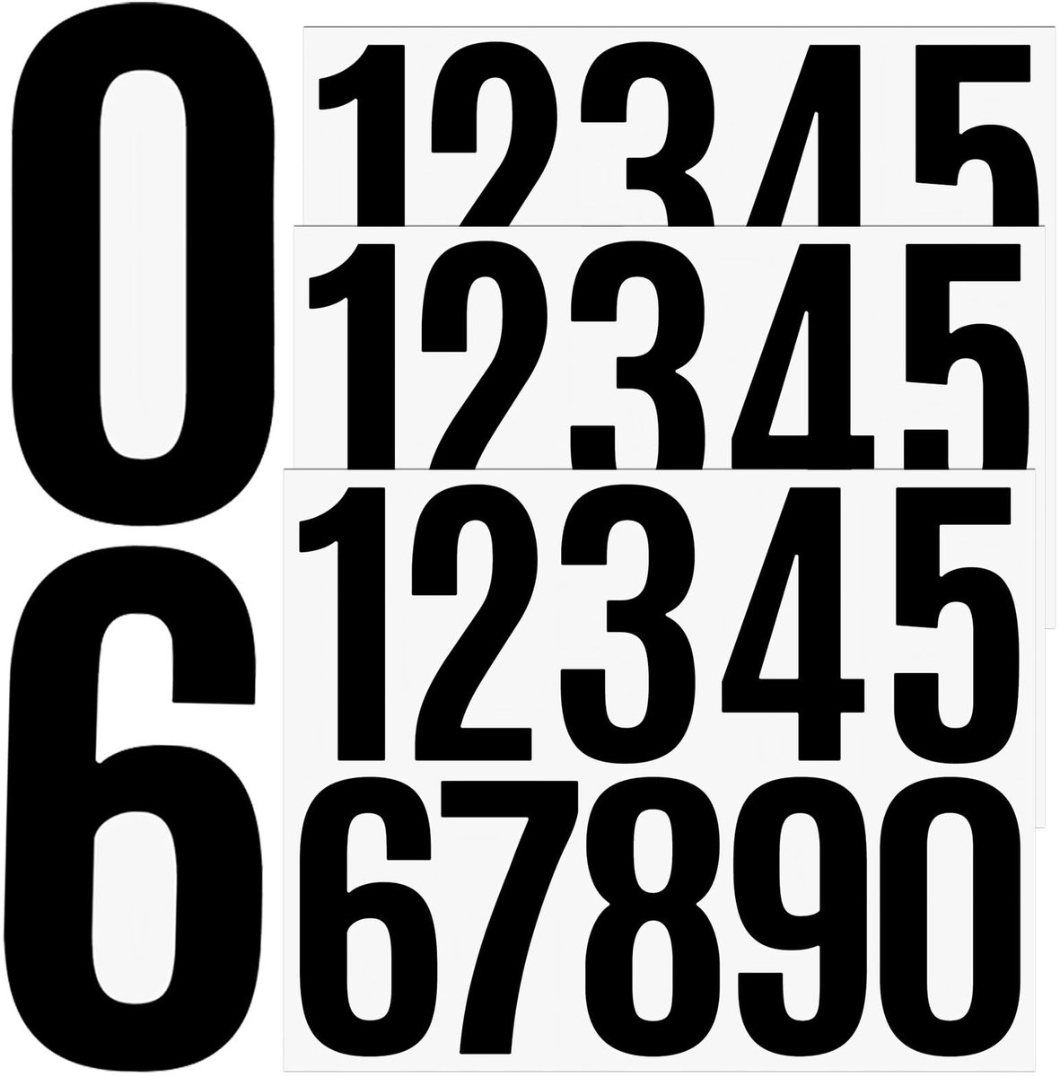 Dailygoods- Huisadresnummers Zelfklevend - Nummer Stickers Vellen - Waterdicht - Vinyl - Multi-kleur - Voor Brievenbus/Auto - Nummerstickers