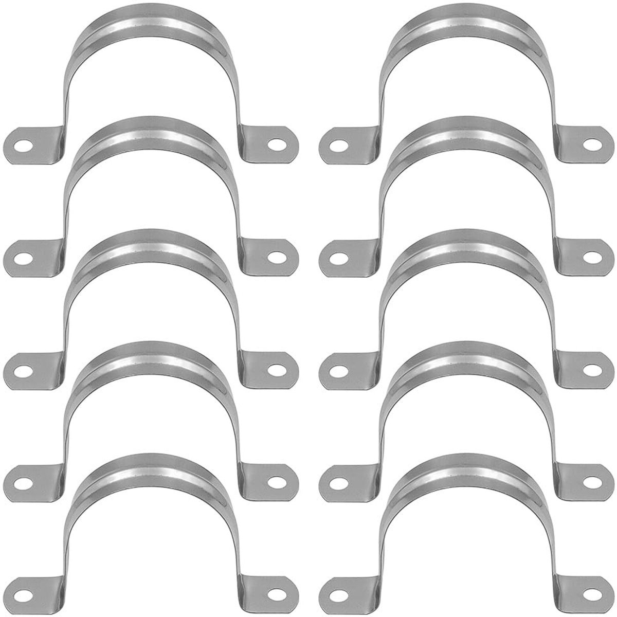 Dailygoods- Pijpriemen 10 Stuks - U-vormige Buisklemmen - Roestvrij Staal 304 - Stevige Klemmen - Duurzaam - Voor Binnen/Buiten Gebruik