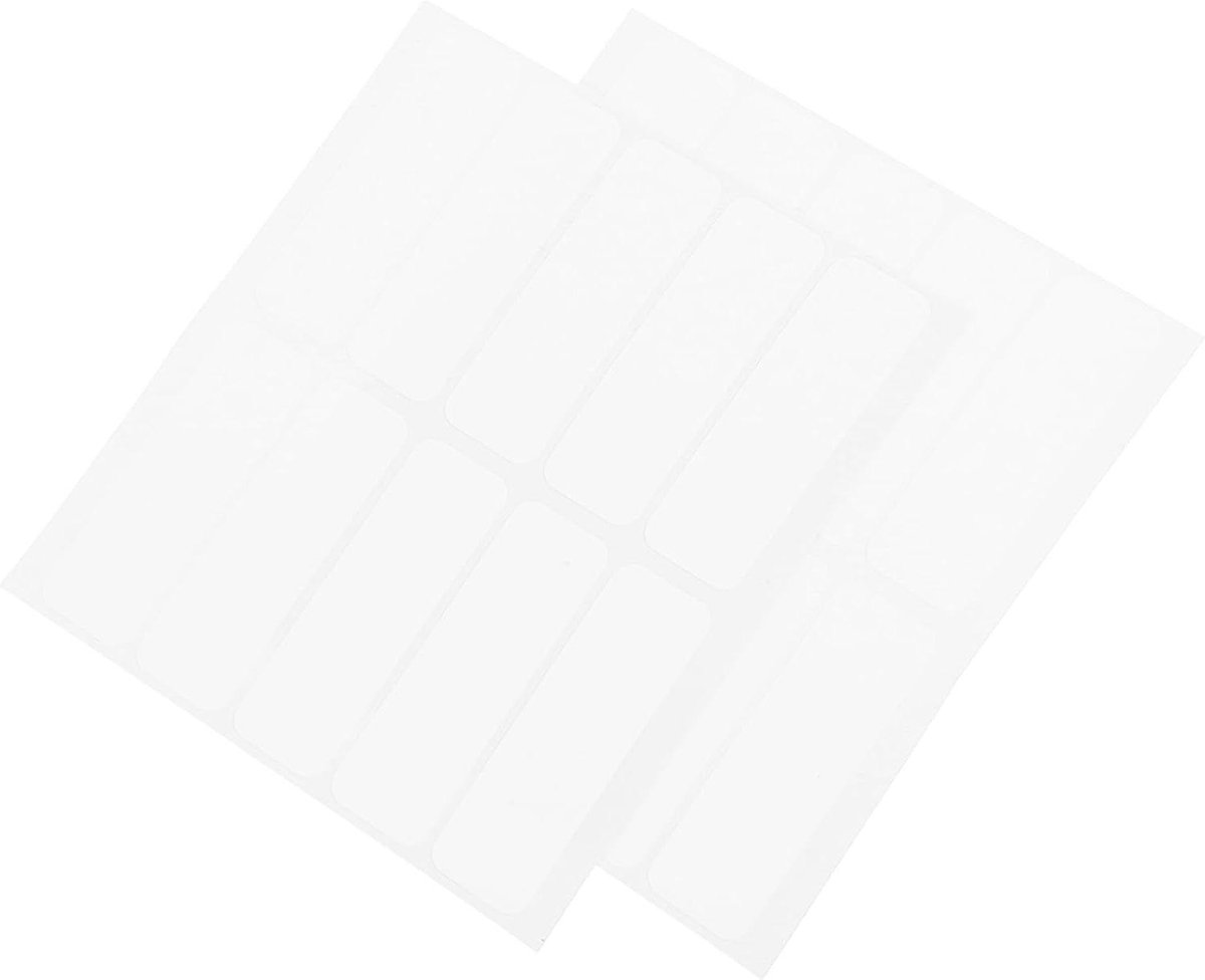 Strijkbare Kledinglabels - Naamplaatjes Textiel - Kleding Markeren - Wasbaar & Schrijfbare - 20 Stuks - Wit