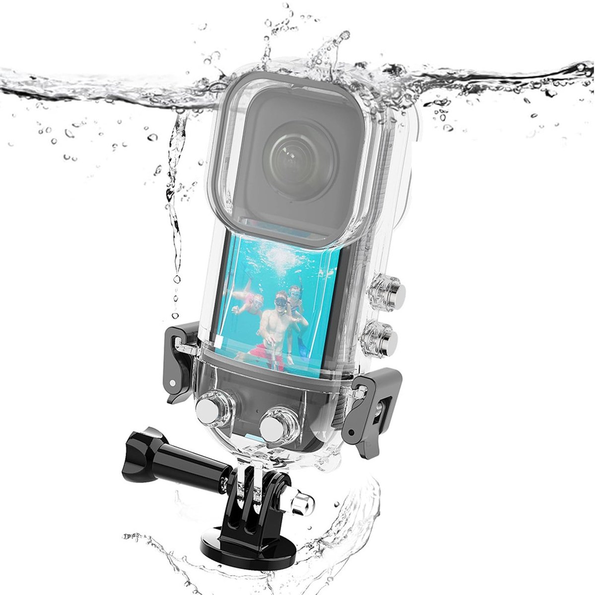 Dailygoods - Waterdichte Behuizing - Onderwaterduikbehuizing - Hoge Lichtdoorlatendheid - 45m - Camera-accessoires - Geschikt voor X3 - Roestv...