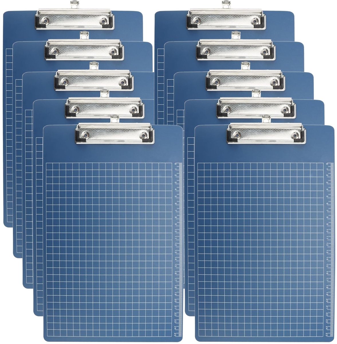 Dailygoods- Klembord A4 - 10 Stuks - Papierklem - Documenthouder - Laag Profiel - Perfect voor Ingenieurs/Docenten - 22 x 31,5 cm