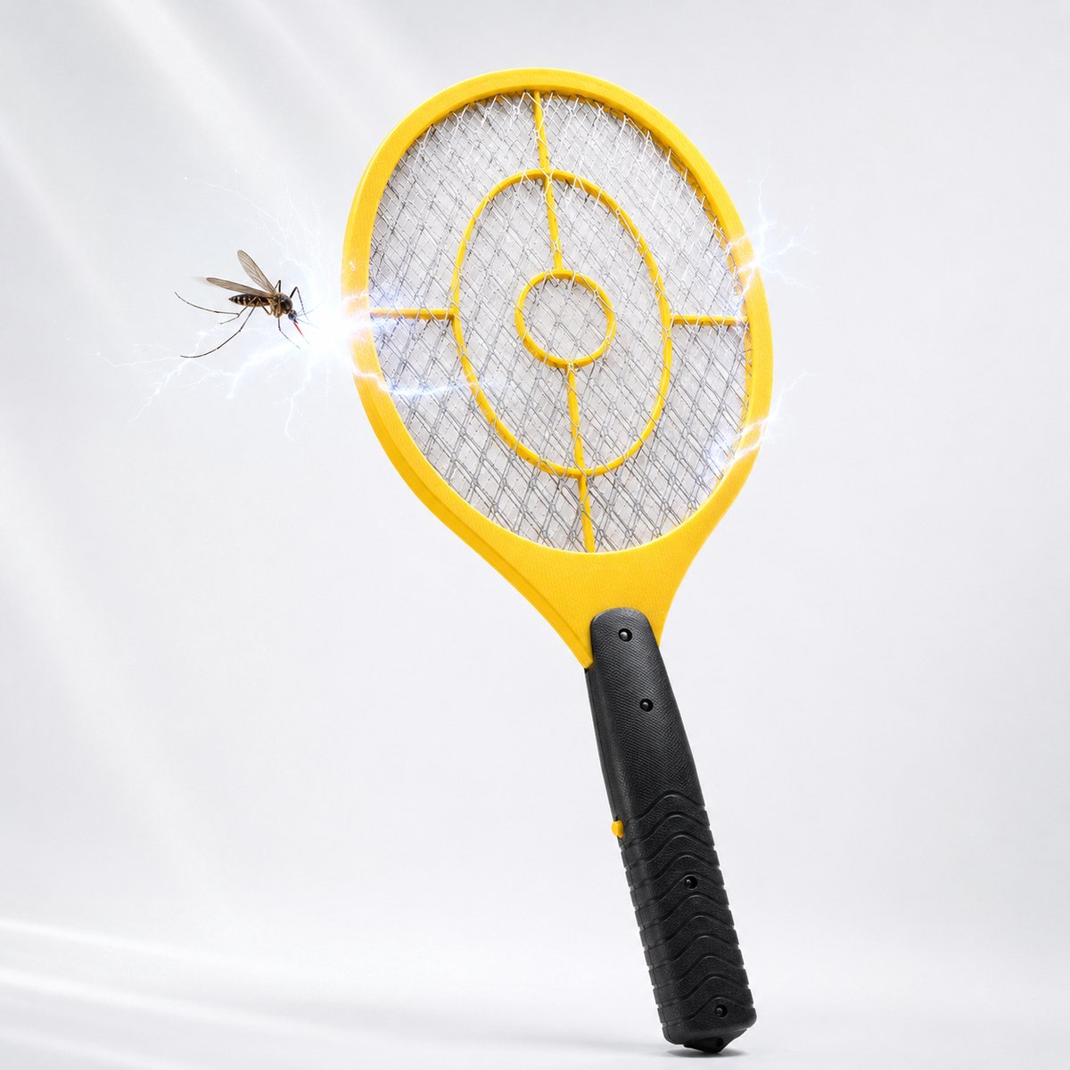 Elektrische Vliegenmepper Tennisracket – Insectenverdelger – Werkt op Batterijen – Voor Vliegen, Muggen en Wespen – Lichtgewicht Kunststof – Voor Binnen en Buiten [11391B]