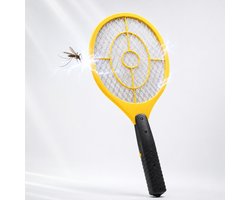 Elektrische Vliegenmepper Tennisracket – Insectenverdelger – Werkt op Batterijen – Voor Vliegen, Muggen en Wespen – Lichtgewicht Kunststof – Voor Binnen en Buiten (11391B)