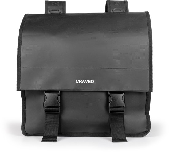 Craved Dubbele Fietstas Flow - Zwart - 38 Liter - Waterdicht - Elektrische fiets - Met reflectie — afbeelding 2