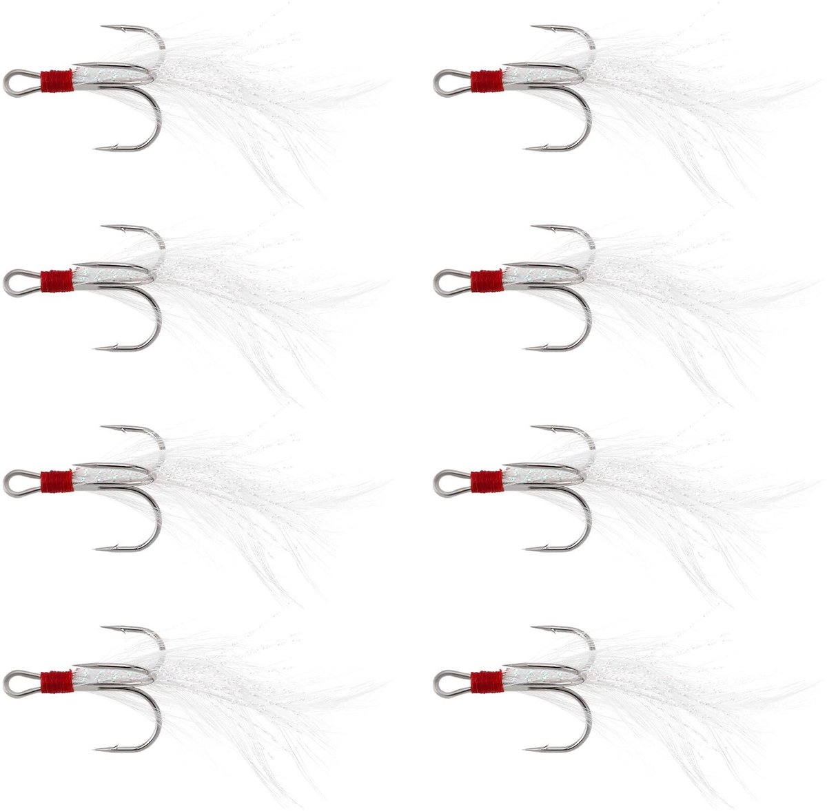 Dailygoods - 30Pcs Hoge K koolstofstaal Treble Haak voor Zoet- en Zoutwater Vissers