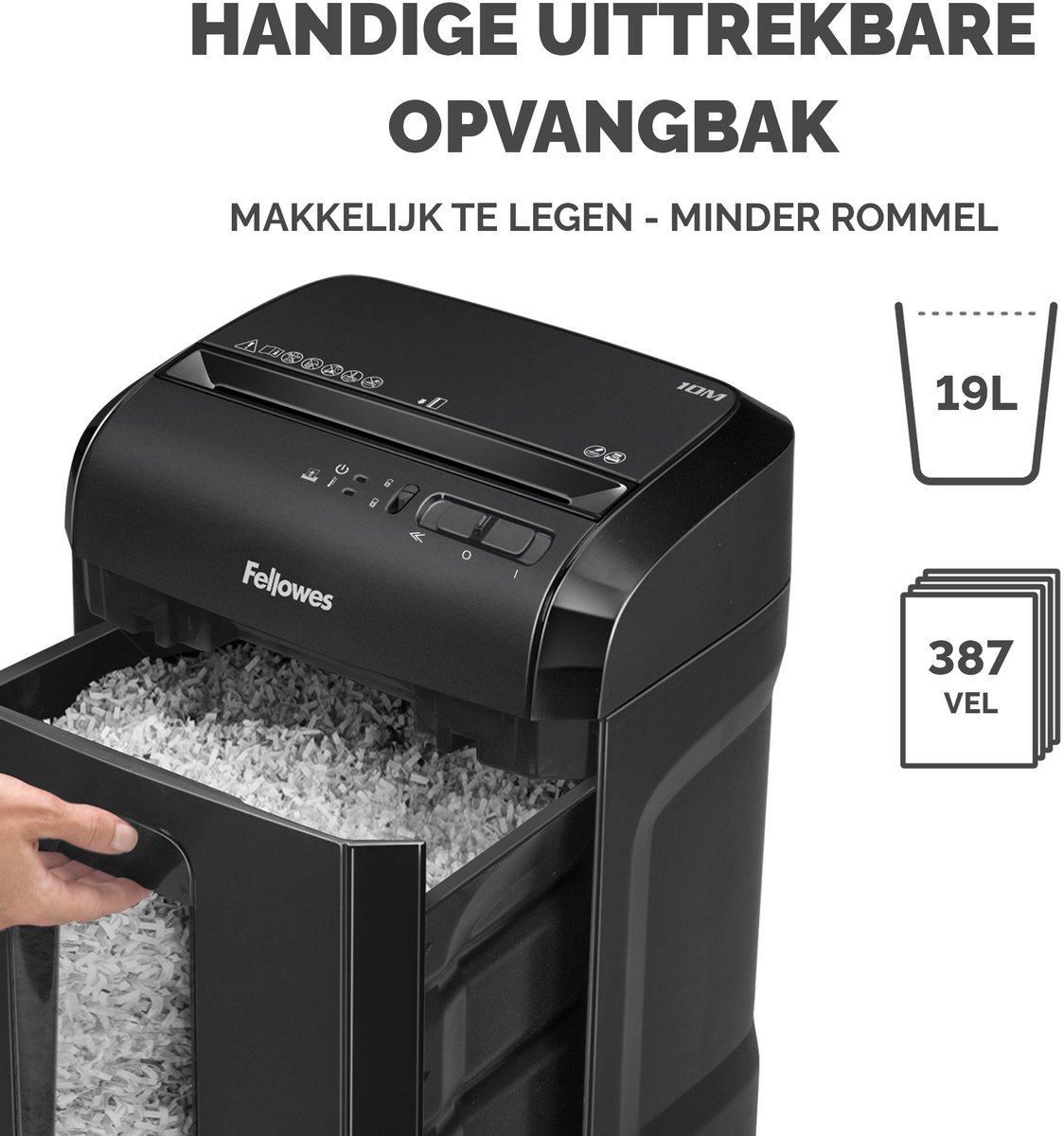 Fellowes Papiervernietiger 10M - Micro Cut P-5 thumbnail 6
