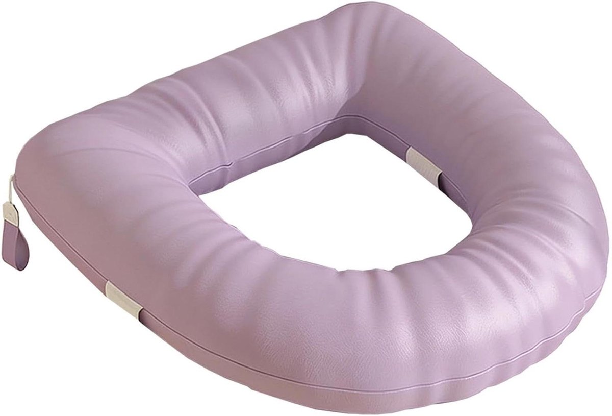 Toiletbril Kussen - Toiletverhoger Hoes - Comfortabel Zitten - Vlekbestendig Kunstleer - Standaard Toilet - Roze