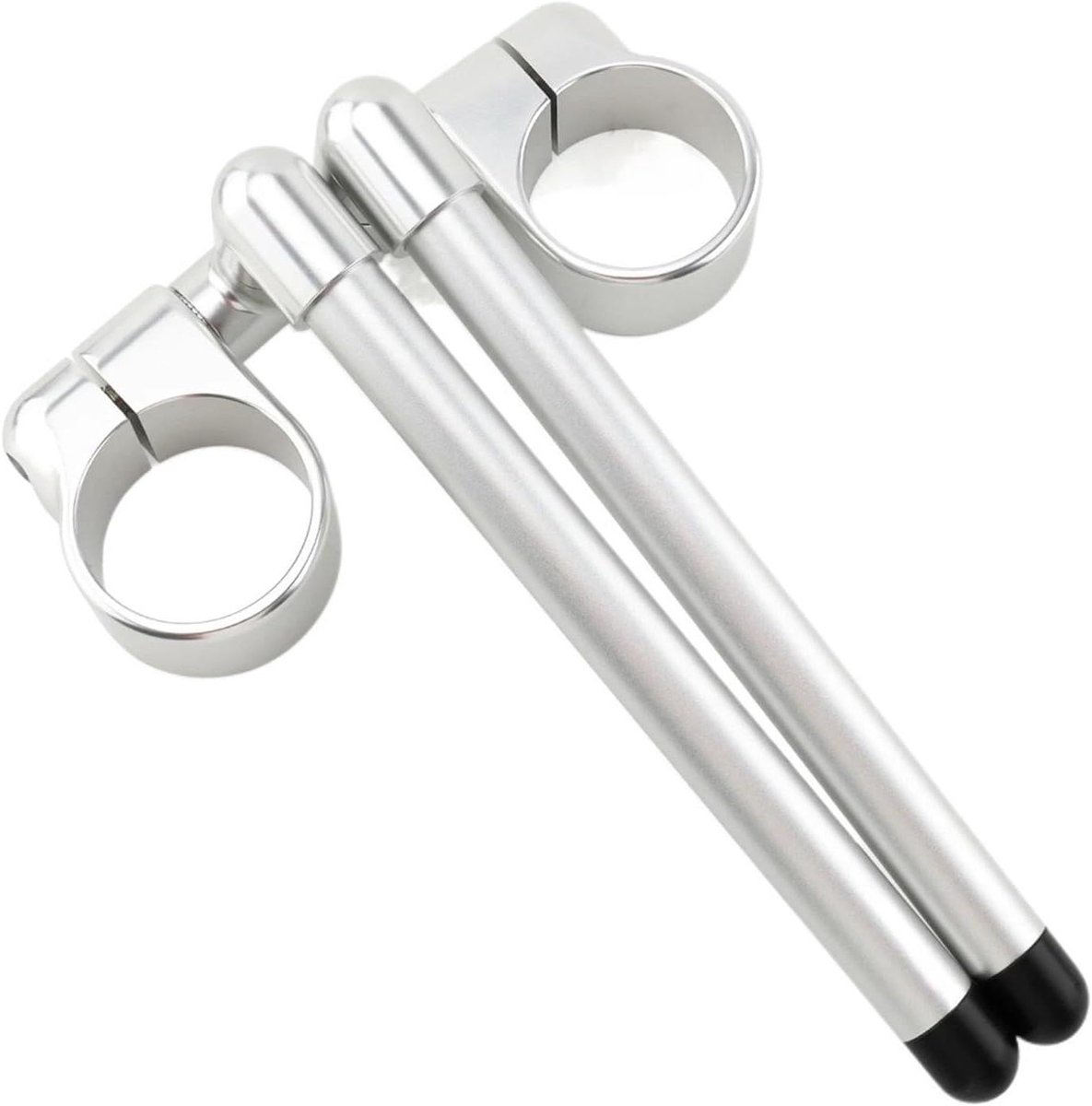 Motorfiets Stuur Riser - Clip-on Stuur Adapter - Comfortabeler Rijden - Universeel Verstelbaar - 31-58mm Vorkbuis - Zilver