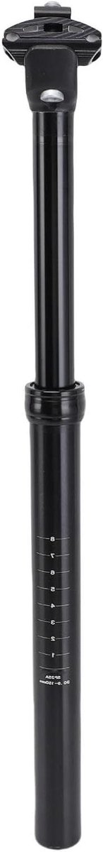 Verstelbare Fietszadelpen - Zadelpen Schokdemper - Comfortabel Fietsen - Schokabsorberend Ontwerp - 30.9mm - Zwart