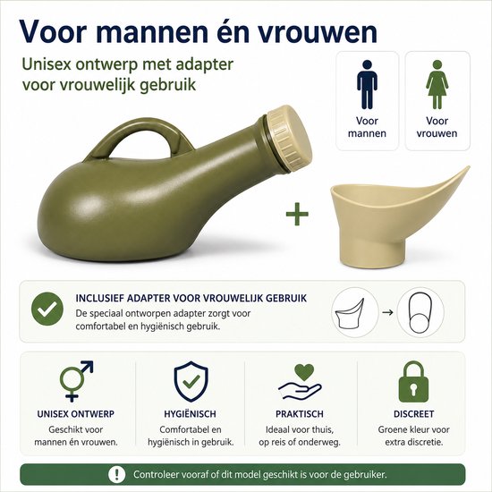 Aidapt Unisex urinaal met schroefdeksel