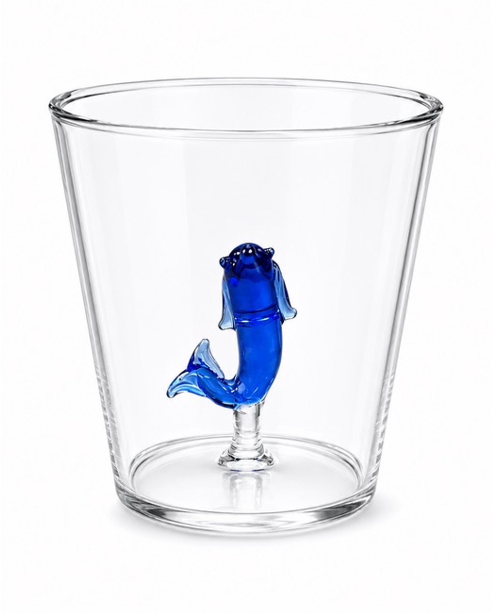 Basic Culinair Drinkglas met Dier – Dolfijn - 350 ml