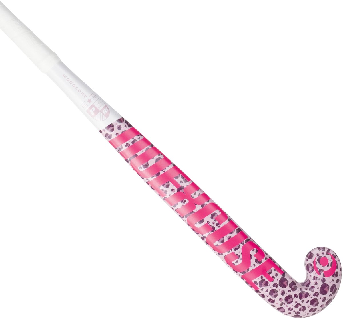 Princess Woodcore Junior Leopard Pink/White Hockeystick