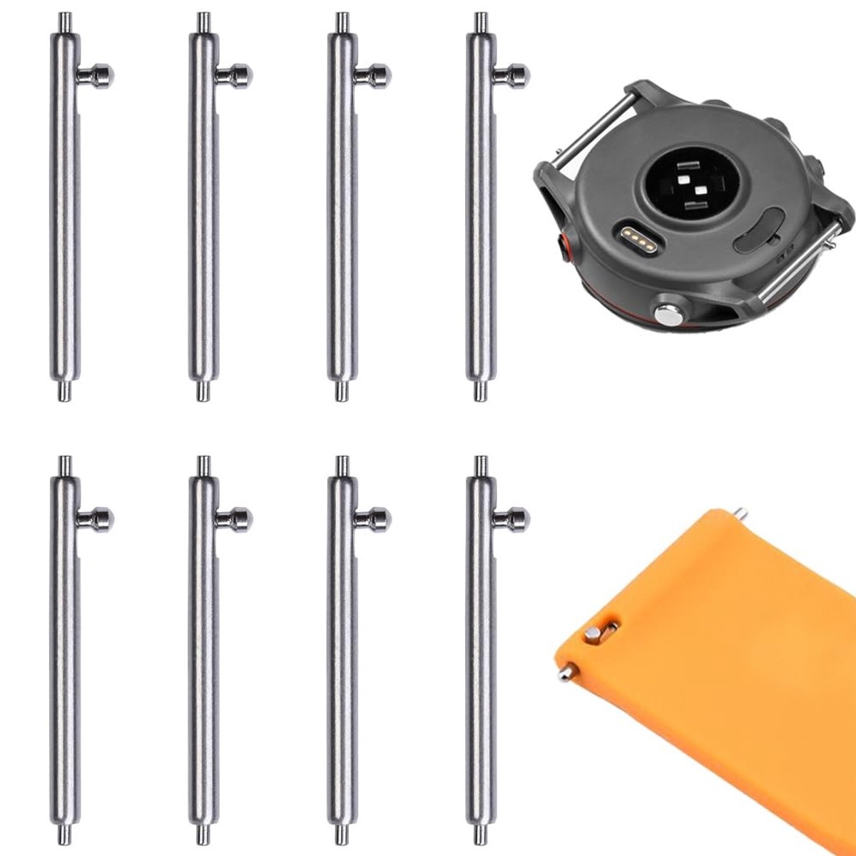 Dailygoods - 8 Stuks Quick Release Spring Bars - 24mm Horlogeband Pins Vervanging