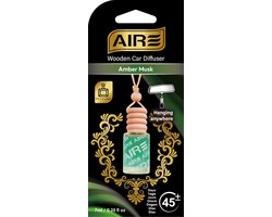 AIRE Autoparfum Luchtverfrisser AMBER MUSK Perfume bottle/wood. werkt ca 45 dagen