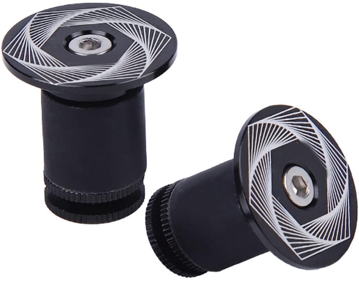 Dailygoods- Fietsstuur Pluggen - 2 Stuks Aluminiumlegering - Geschikt voor 15-21mm Stuur - Eenvoudig te Installeren - Ideaal Accessoire - Hoogwaardige Materialen - Stuurpluggen
