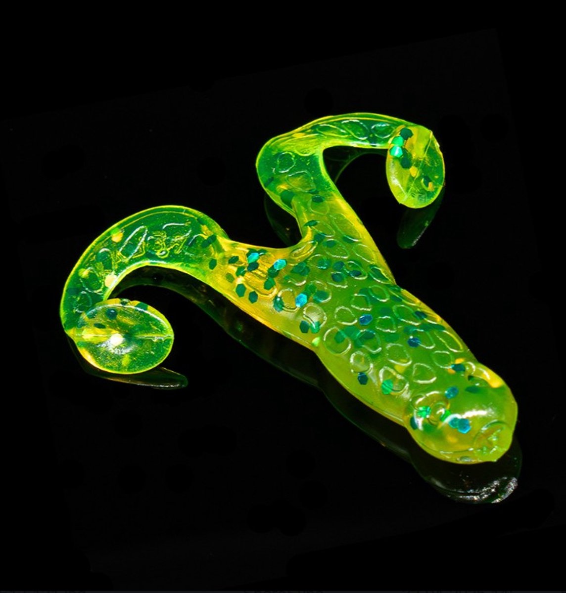 Relax Lures Turbo Frog 1 Transparant Yellow Green Glitter (4.5cm)