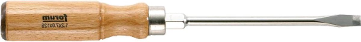 Schroevendraaier Houten Heft - Vastdraaien Losdraaien - Klus Klussen - Kwaliteitsproduct - 7x1x125mm - Bruin