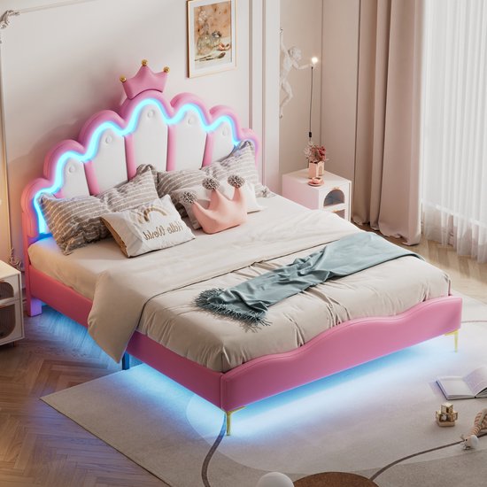 Kinderbedframe - 140x200 cm - Roze