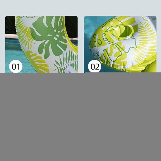 Opblaasbare Zwembadligstoel - Zwemligstoel Vlot - Ontspannen in Water - Met Zonnedak - 103 x 80 cm - Blauw — afbeelding 3