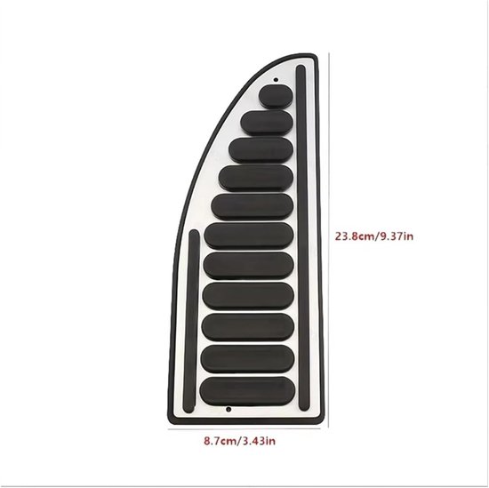 Autopedalen Hoezen - Pedaalhoezen Auto - Veiliger Rijden - Antislip Ontwerp - Set van 2 - Zilver — afbeelding 3
