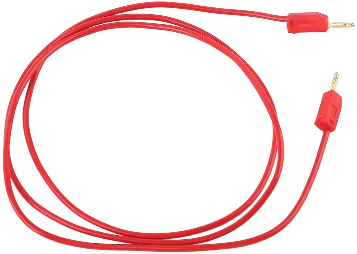 Banaanstekker Testkabels - Meetkabels Multimeter - Elektrisch Testen - Hoge Geleiding Messing - 10 Sets - Rood