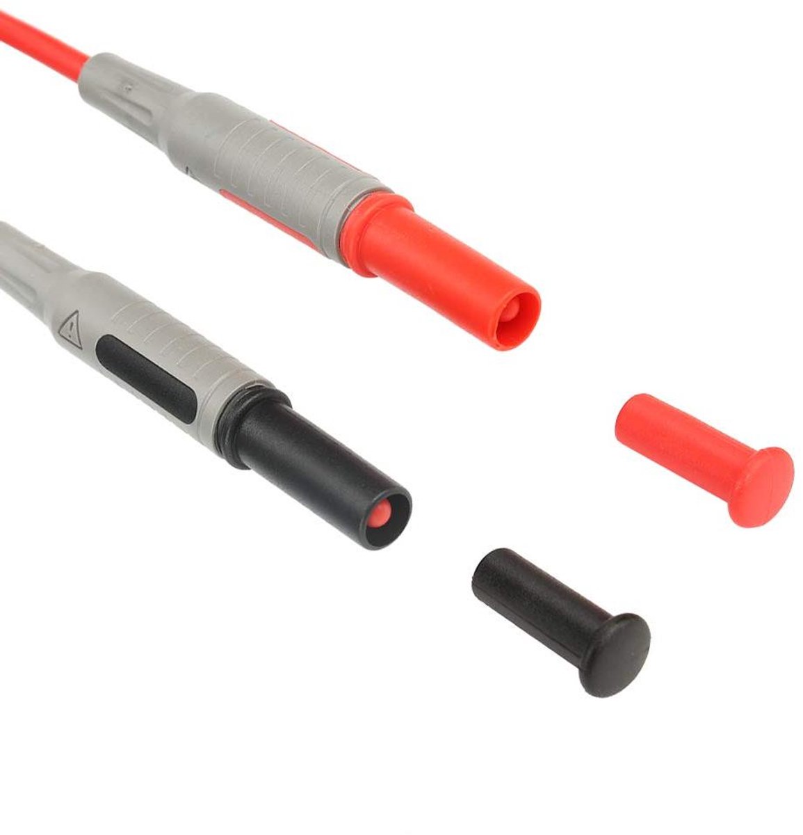 Multimeter Meetsnoeren - Testkabels Bananenstekkers - Elektrisch Testen - Flexibele Siliconen Kabels - 100 cm - Zwart en Rood