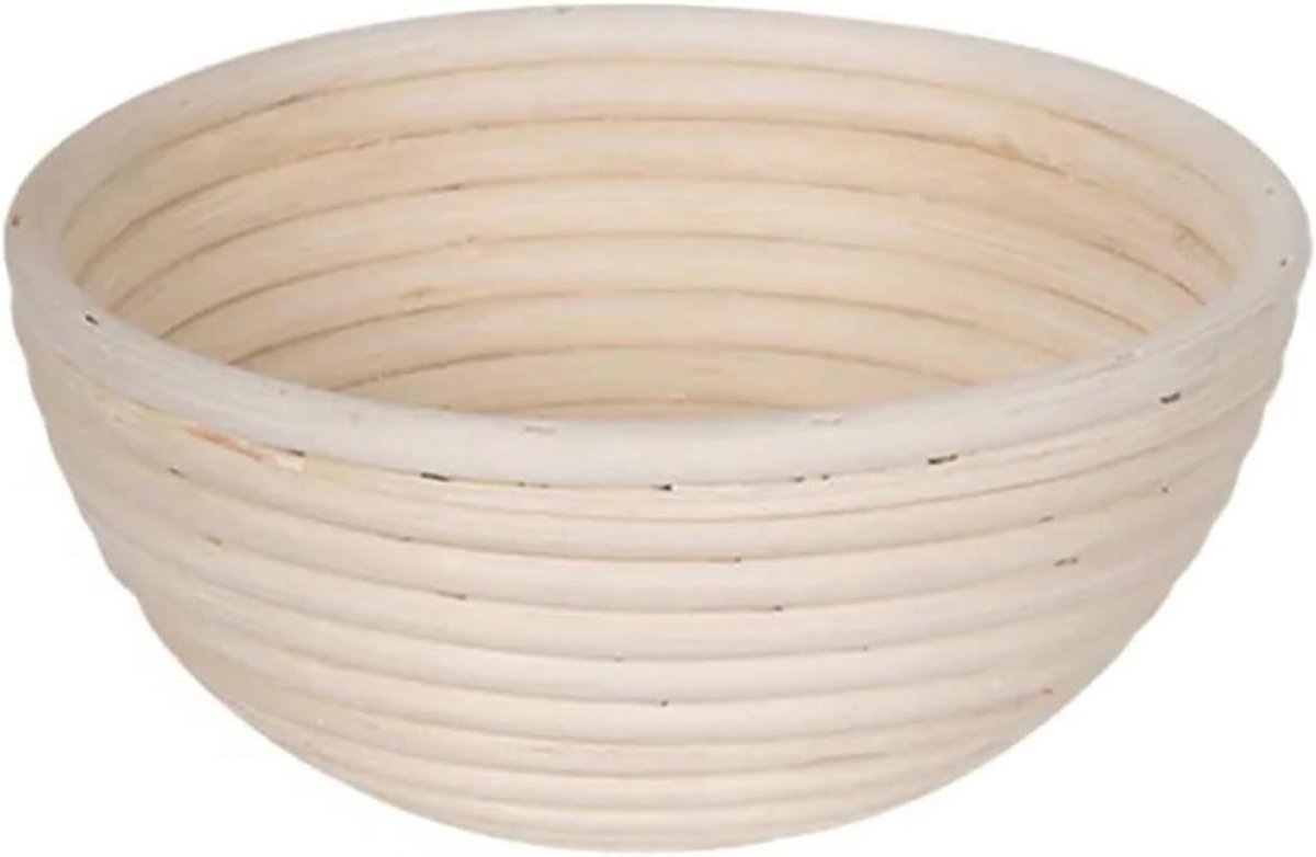 Rijsmand Brood - Banneton Gisting - Brood Bakken - Natuurlijk Rotan Materiaal - 18 x 9 cm - Houtkleuren