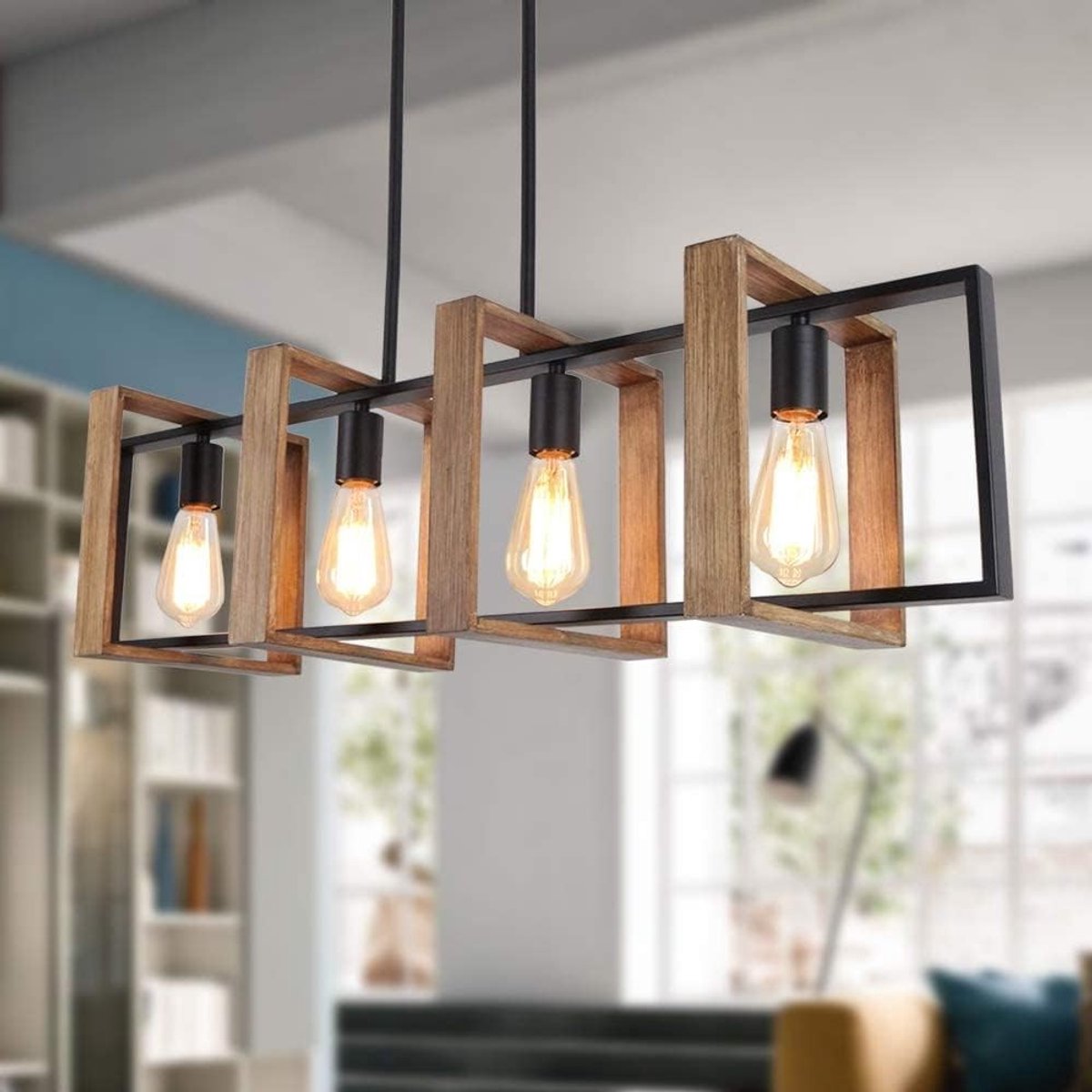 Stijlvolle Verlichting voor de Keuken en Eetkamer, 4-Lichts Hanglamp in Modern Design, Per