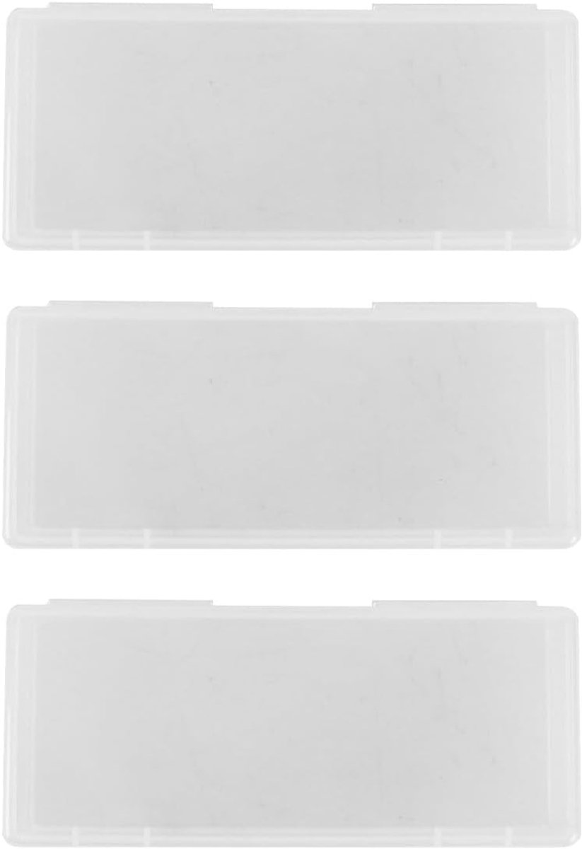 SnelShoppen - Set van 3 Kleine Opbergdozen van Transparant Plastic met Deksel - Vouwbare Rectangular Opbergcontainers voor Keuken, Camping, Kinderen e