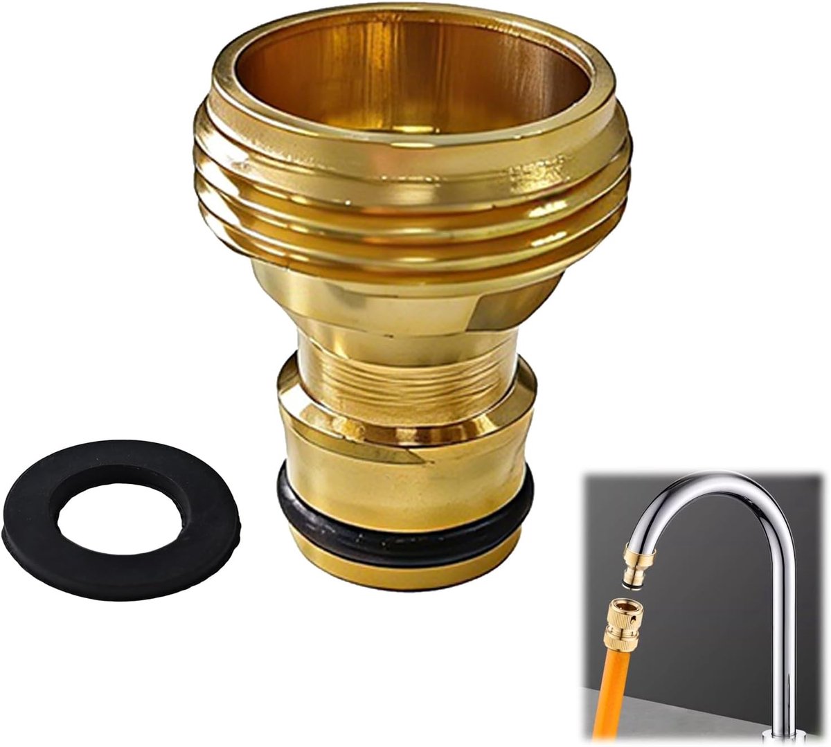 SnelShoppen - Wateradapter 3/4 Inch Mannelijk Draad - Duurzame Messing Stekker voor Tuin Kraan met Waterdichte Verbinding