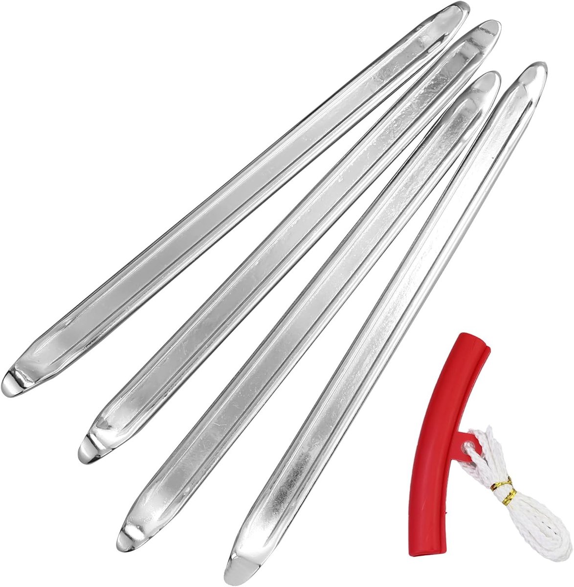 SnelShoppen - Pack van 4 Fietskoffers 30 cm - Hoogwaardige Stalen Montage Gereedschap voor Fiets, Motor, Scooter en Kar - Inclusief Rode Beschermcase