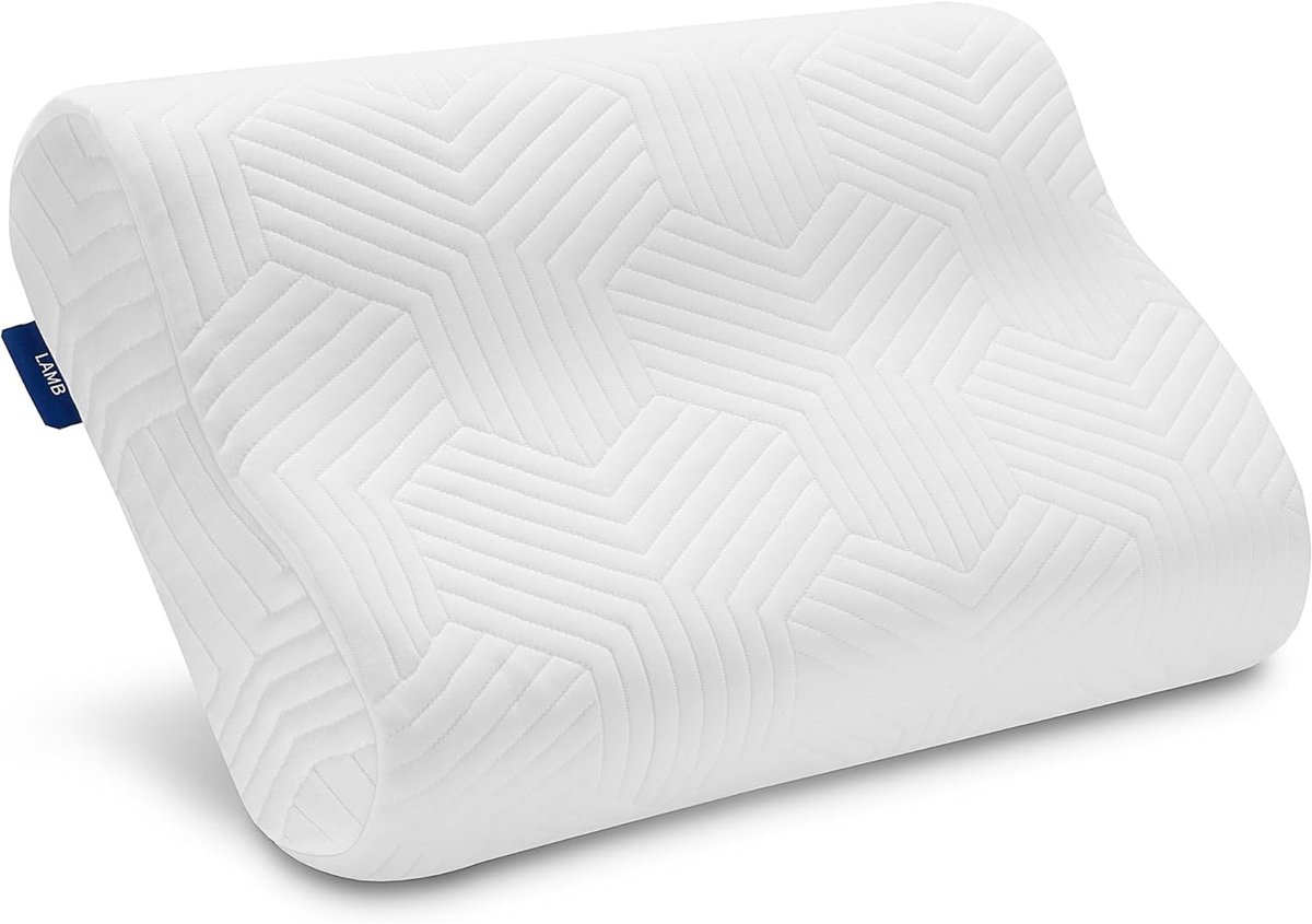 SnelShoppen - Ergonomisch Orthopedisch Memory Foam Kussen - Verstelbaar Neksteunkussen voor Nekpijn - 60x35cm met Afneembare Wasbare Hoes