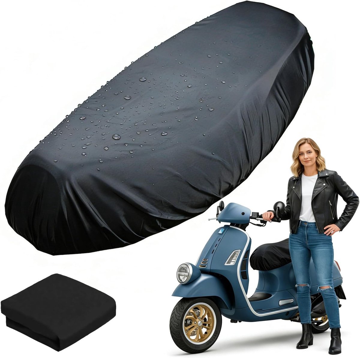 SnelShoppen - Universele Motorzitting Bescherming, Waterdichte Motorstoelhoes XL, Oxford & PU Stof, Bescherming tegen Regen, Zon en Stof, E-Scooter Ac
