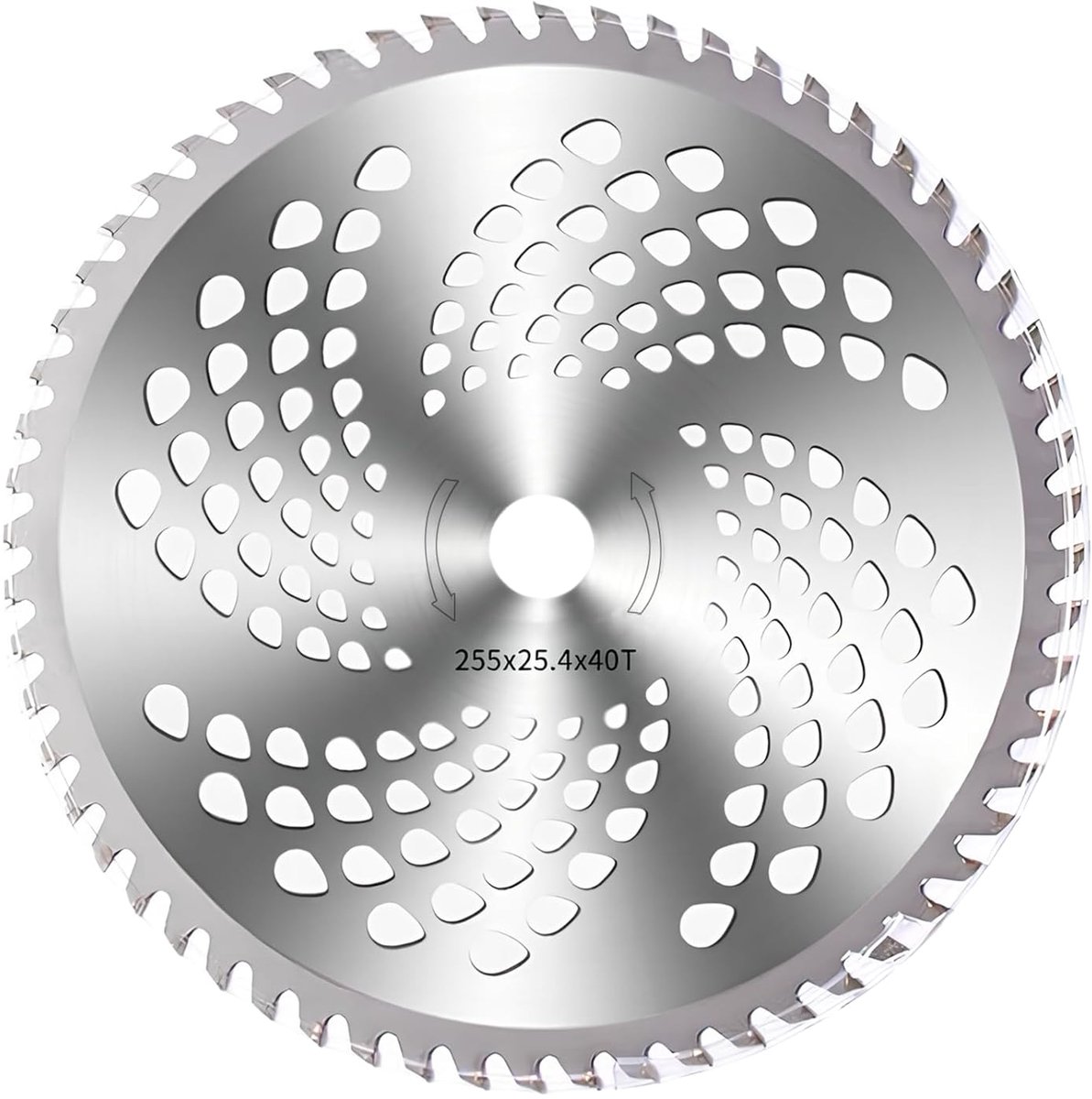 SnelShoppen - Carbide Cirkelzaagblad, Brush Cutter Accessoires voor Grasmaaiers en Bosmaaiers, 255 x 25.4 mm, Perfect voor Tuintaken, Precisie Snijden