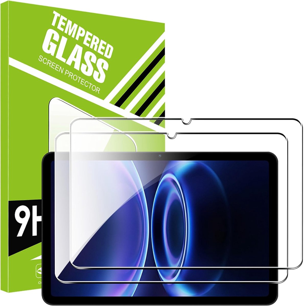 SnelShoppen - 2 x Displaybeschermfolie voor 9,7 inch Tablets - Gehard Glas, Hardheid 9H, Krasbestendig, Zonder Luchtbellen, Perfect voor Xiaomi Redmi