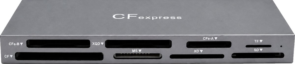 IMPÓSABLE IMP399 8 in 1 - Cardreader- CFexpress A en B - USB C - XQD, SD, microSD, CompactFlash, MS en xD