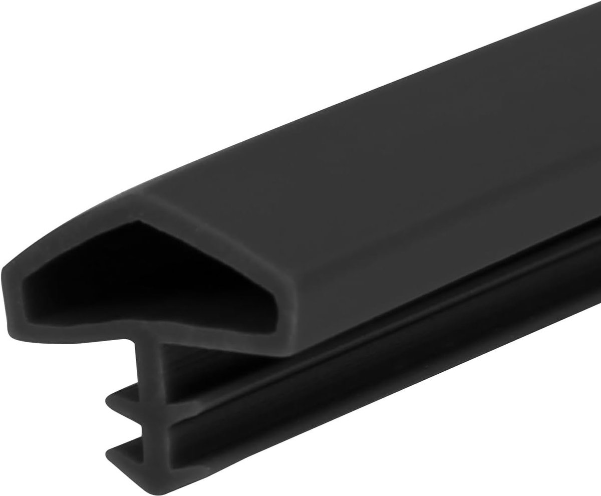 SnelShoppen - Deurafdichting 10m, 12mm, TPE Rubber, Dichtband voor Deuren en Raam, Luchtdicht, Geluiddicht, Zwart, Eenvoudige Installatie
