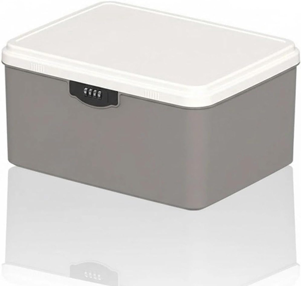 SnelShoppen - 2-Layer Lockable Box met 4 Digit Combinatie Slot - Draagbare Medicijn Koffer - Dubbele Laag Lockable Opbergdoos met Verwijderbare Bak -
