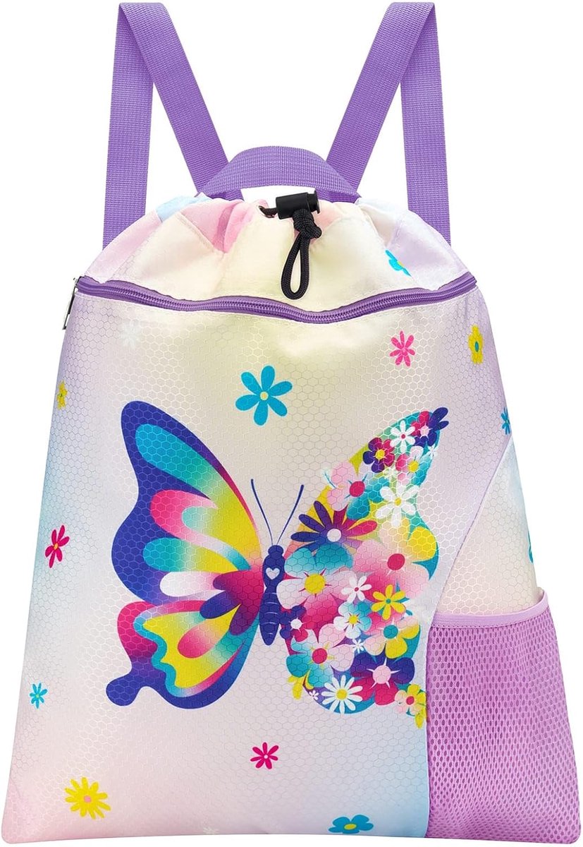 SnelShoppen - Gymnastiekrugzak met Trekkoord 38x45 cm, Waterdichte Sporttas voor Kinderen, Ideaal voor Zwembad en Strand, Boodschappentas, Kindersport