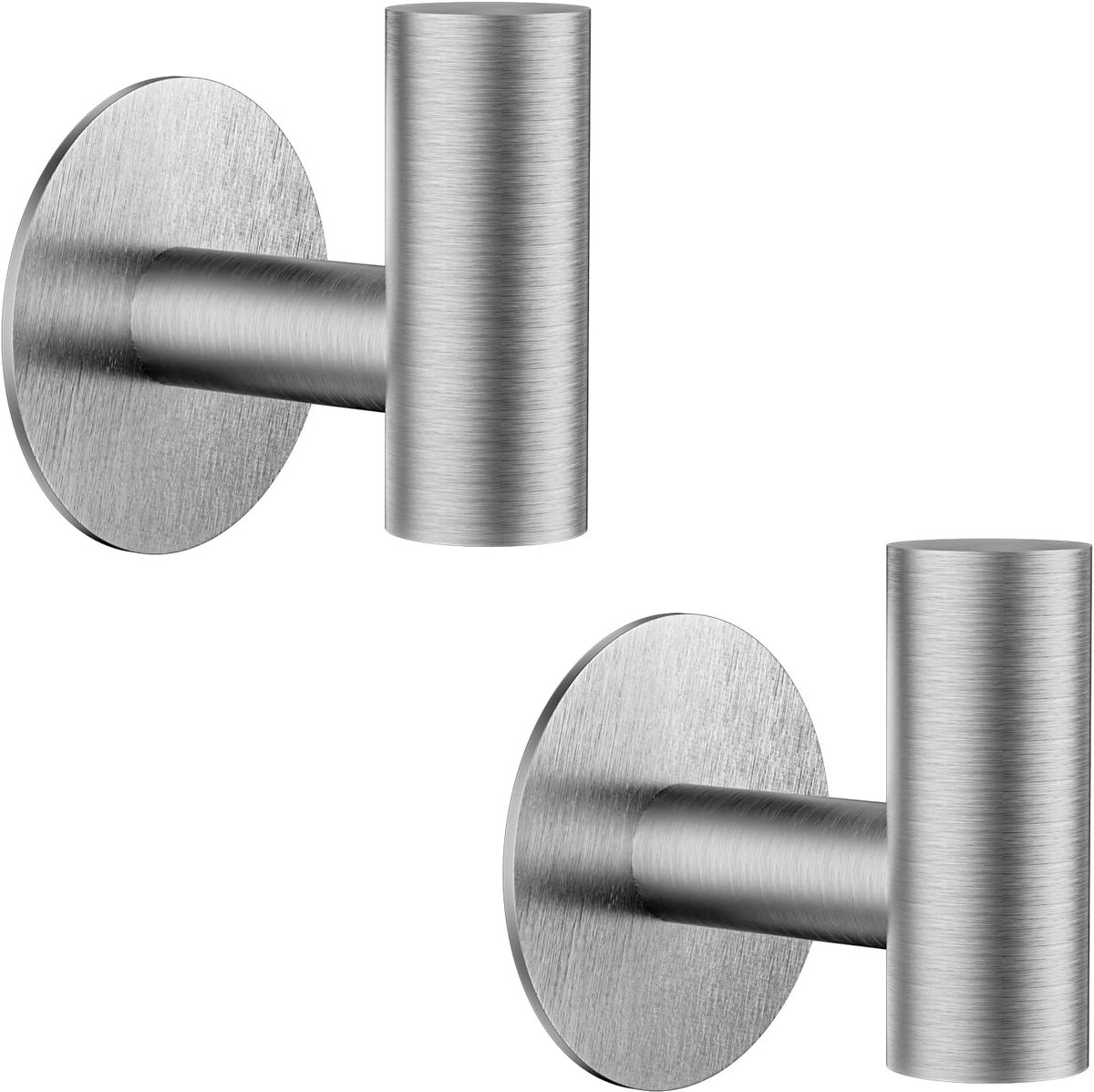 Thijox - 2 Stuks Zelfklevende Handdoekhaken SUS 304 Roestvrij Staal Wandhaken, Kleefhaken 