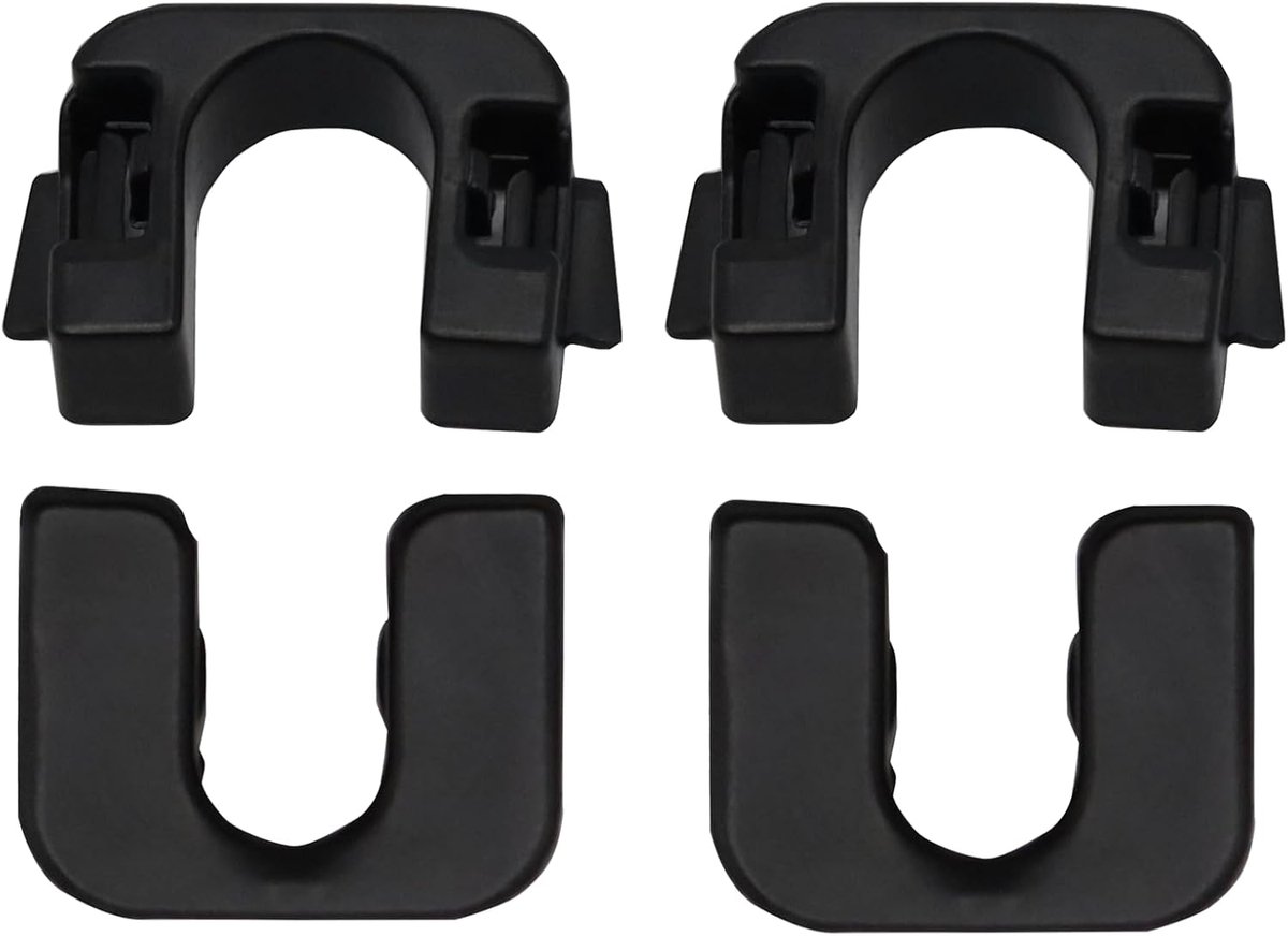 SnelShoppen - Achterklep Plank Bevestigingsclips voor Ford Fiesta Mk7 Mk8, Focus, B-Max, C-Max, C3, DS3, Qashqai J10, Pulsar - 2 Sets Zwart