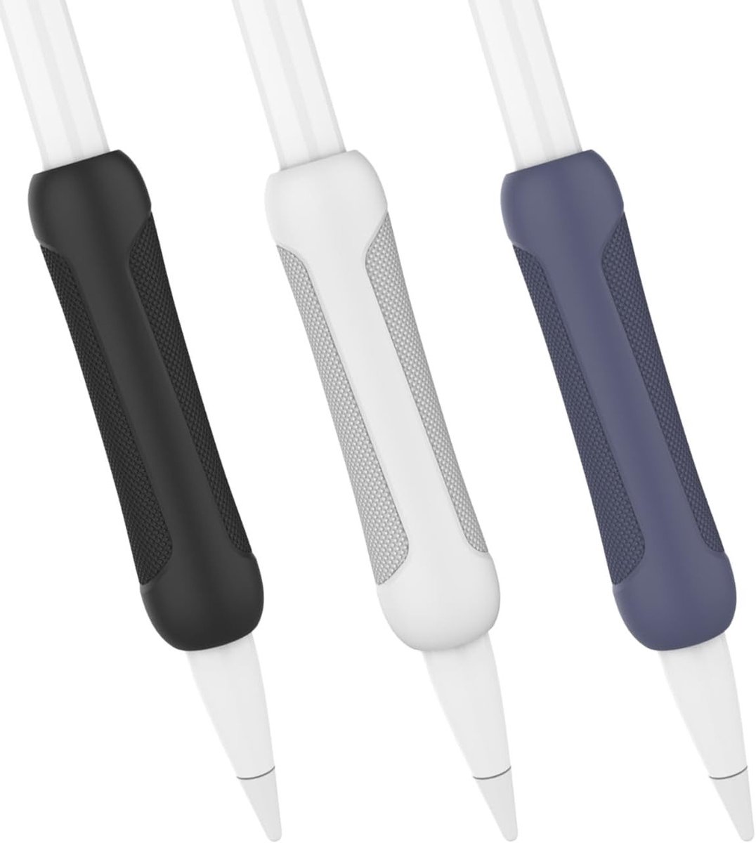 Ergonomische potloodgrepen voor Apple Pencil, set van 3 met beschermhoes, ideaal voor tekenen en schrijven
