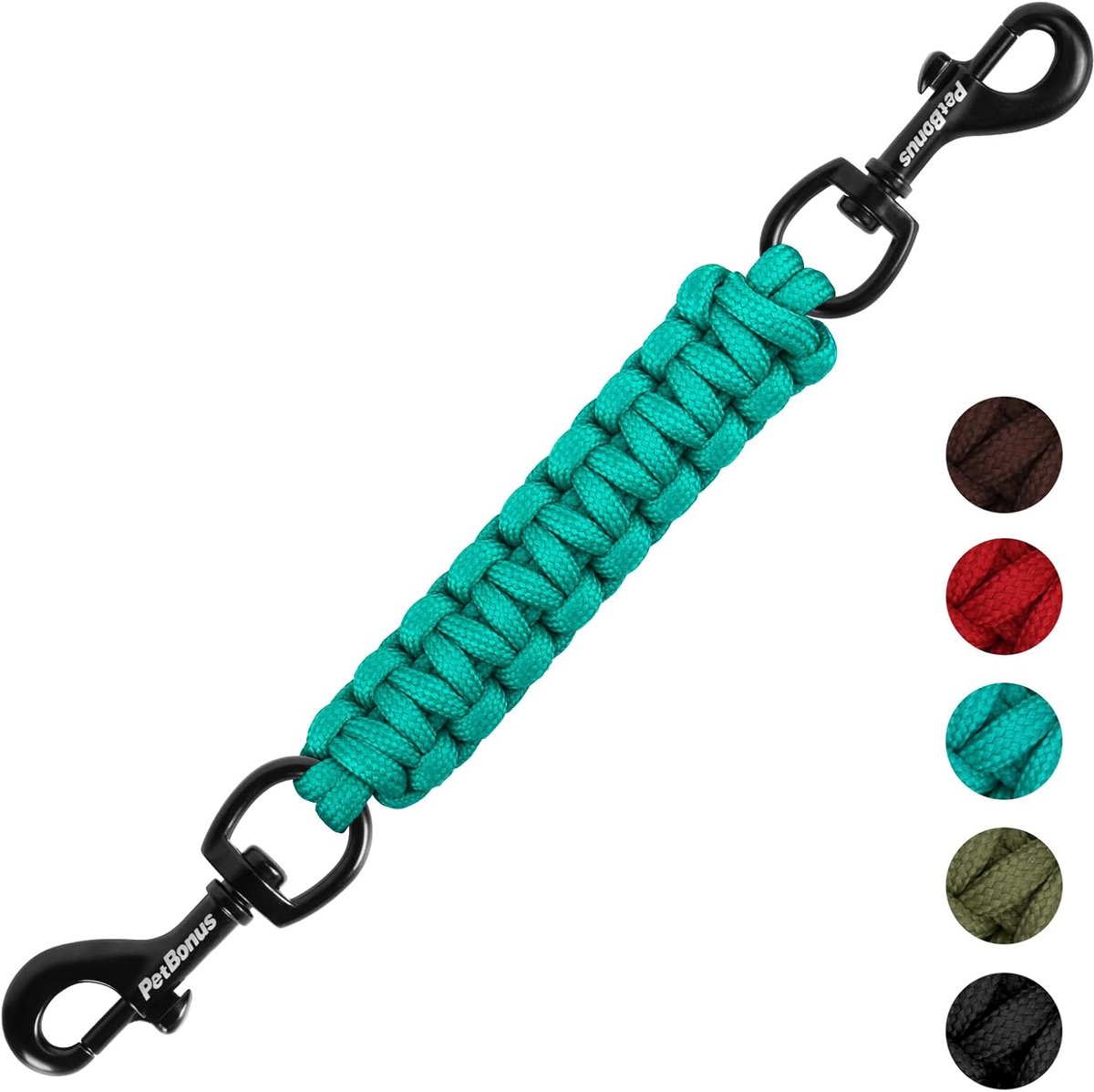SnelShoppen - Handgemaakte Hondenhalsband Veiligheidsclip, Dubbel Sluiting Leash Connector, Polyester, Duurzaam, Voor Extra Beveiliging en Comfort